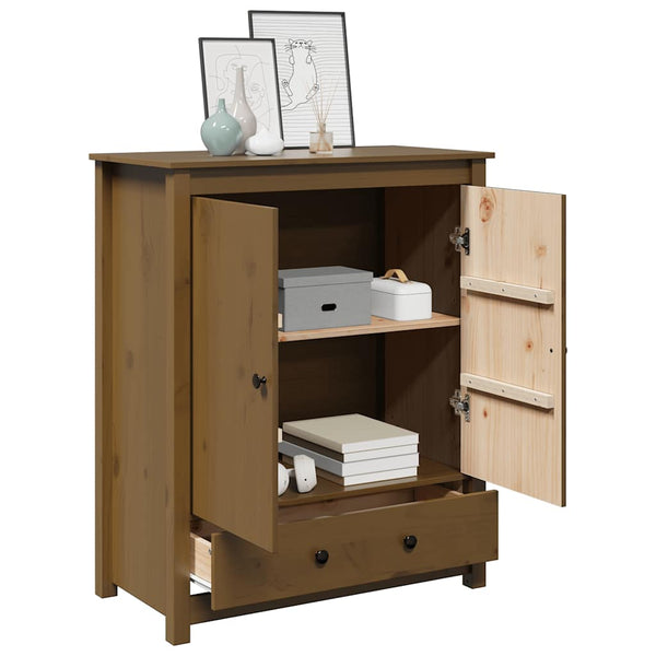 Highboard Honigbraun Kiefer Massivholz 83x100cm