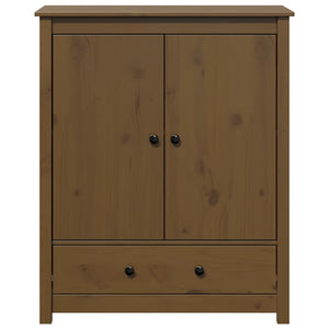 Highboard Honigbraun Kiefer Massivholz 83x100cm