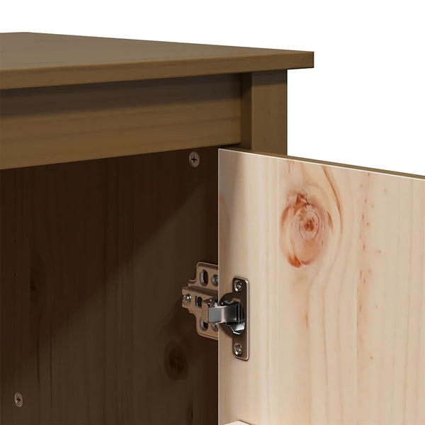 Highboard Honigbraun Kiefer Massivholz 83x100cm