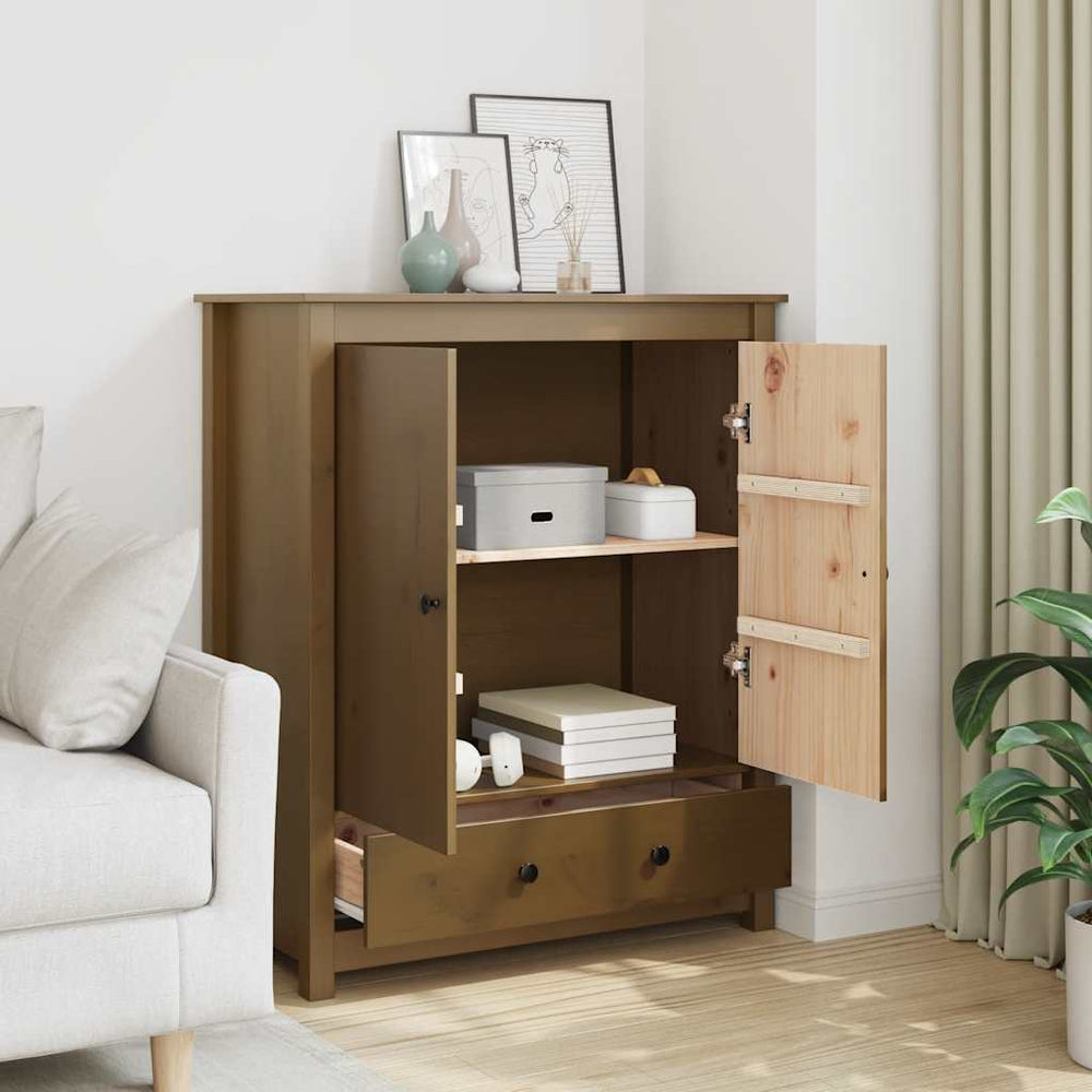 vidaXL Highboard Honey Brown 83x41.5x100 cm Solid Pine Wood