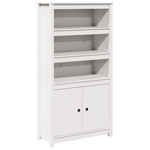 Highboard Weiß 80 cm Kiefer Massivholz