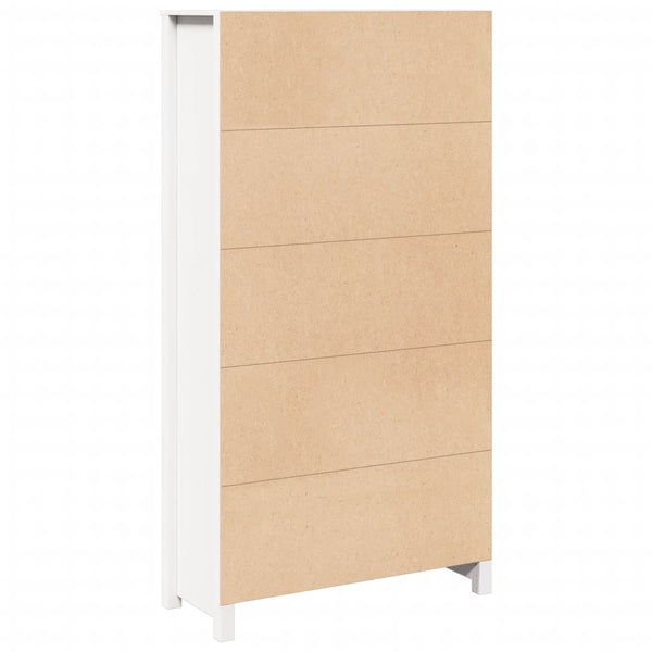 Highboard Weiß 80 cm Kiefer Massivholz