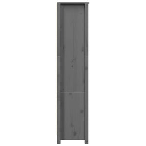 Graues Highboard 80x35x154cm Kiefer Massivholz