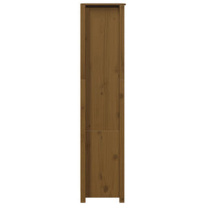 Highboard Honigbraun 80x35x154cm Kiefer Massivholz