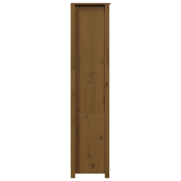 Highboard Honigbraun 80x35x154cm Kiefer Massivholz