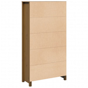 Highboard Honigbraun 80x35x154cm Kiefer Massivholz