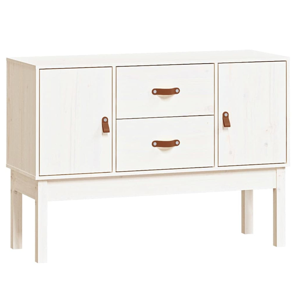 vidaXL Sideboard White 110x40x78 cm Solid Pine Wood