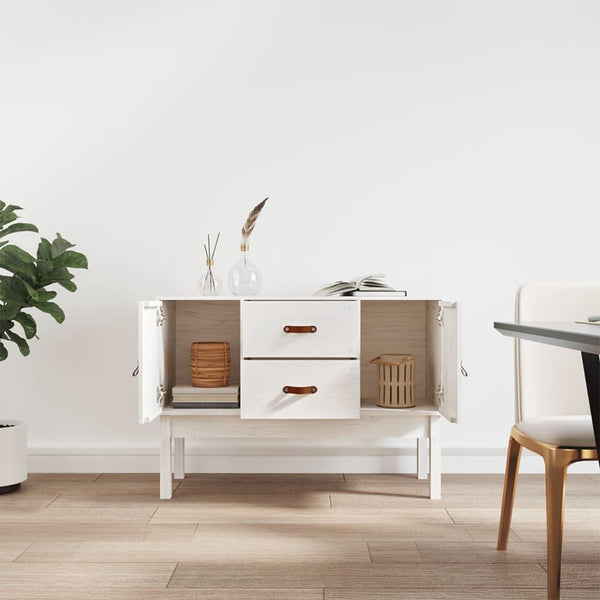 Weißes Sideboard 110 cm Kiefer Massivholz