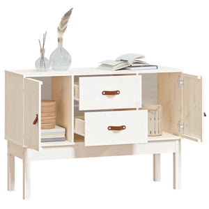Weißes Sideboard 110 cm Kiefer Massivholz