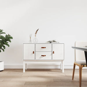 Weißes Sideboard 110 cm Kiefer Massivholz