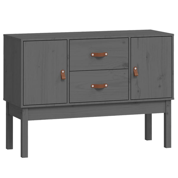 Graues Kiefer Massivholz Sideboard 110cm