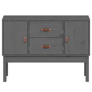 Graues Kiefer Massivholz Sideboard 110cm