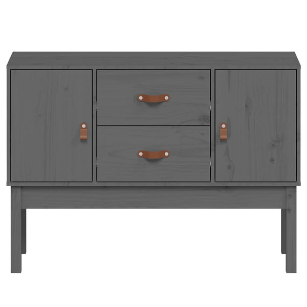 Graues Kiefer Massivholz Sideboard 110cm