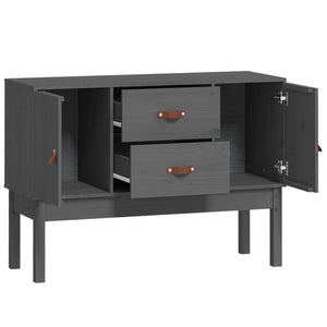 Graues Kiefer Massivholz Sideboard 110cm