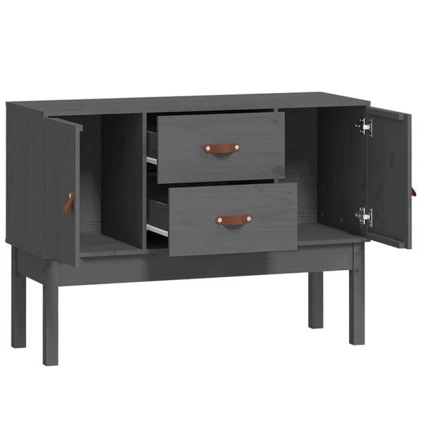 Graues Kiefer Massivholz Sideboard 110cm