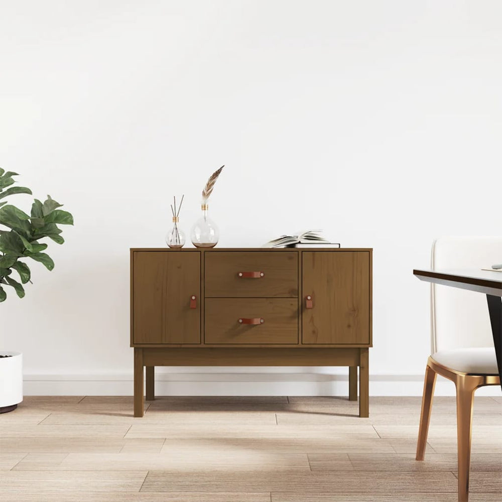 vidaXL Sideboard Honey Brown 110x40x78 cm Solid Pine Wood