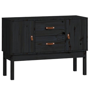 Schwarzes Kiefer Sideboard 110cm