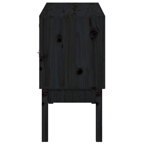 Schwarzes Kiefer Sideboard 110cm