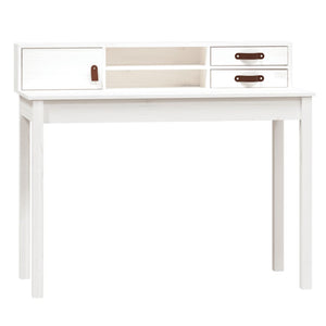 Schreibtisch Weiß Kiefer Massivholz 110cm