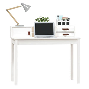 Schreibtisch Weiß Kiefer Massivholz 110cm