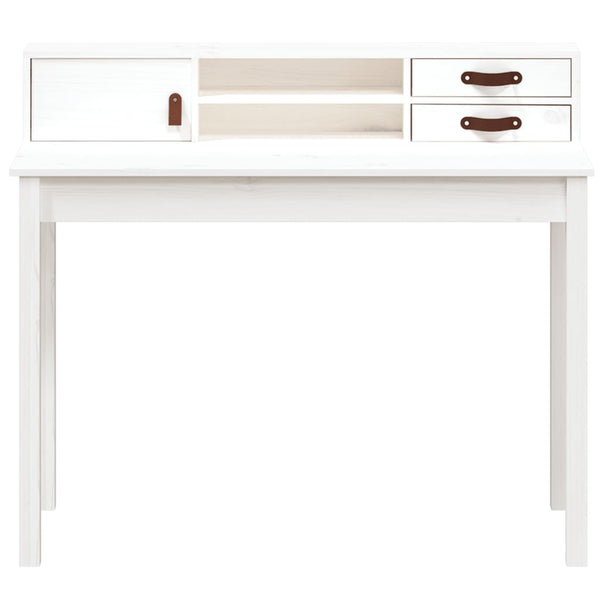 Schreibtisch Weiß Kiefer Massivholz 110cm