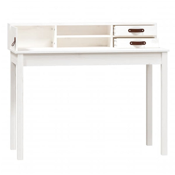 Schreibtisch Weiß Kiefer Massivholz 110cm