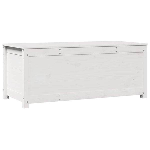 Weiße Kiefernholz Truhe 110 cm