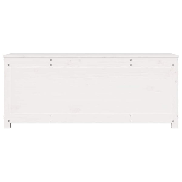Weiße Kiefernholz Truhe 110 cm
