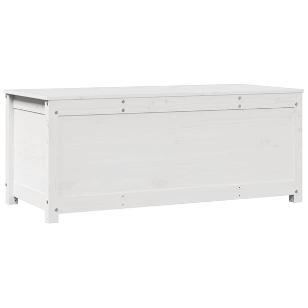Weiße Kiefernholz Truhe 110 cm