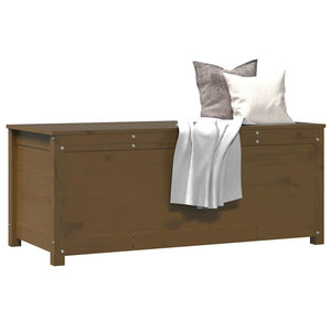 Honigbraune Kiefer Massivholz Truhe 110 cm