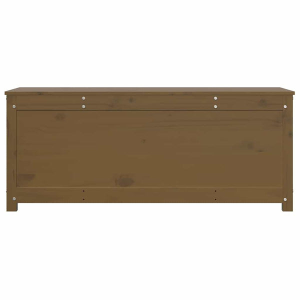 Honigbraune Kiefer Massivholz Truhe 110 cm