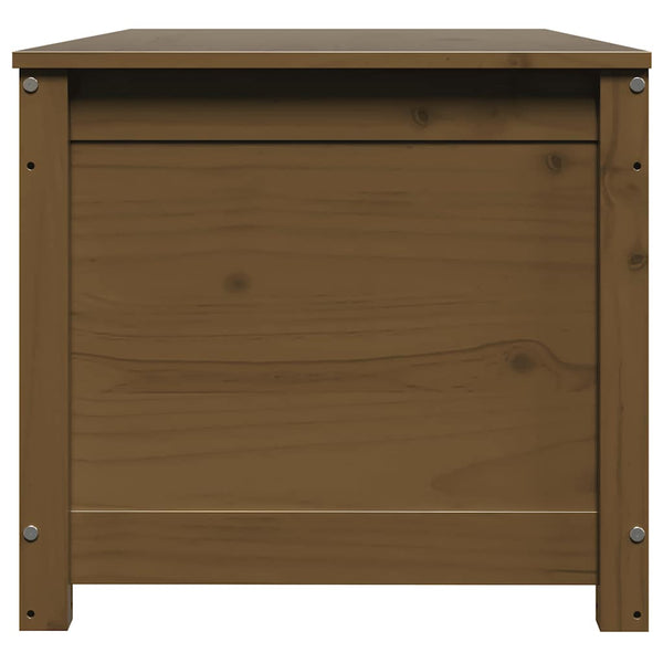 Honigbraune Kiefer Massivholz Truhe 110 cm