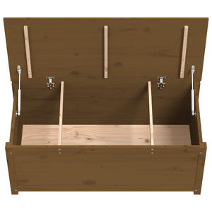 Honigbraune Kiefer Massivholz Truhe 110 cm