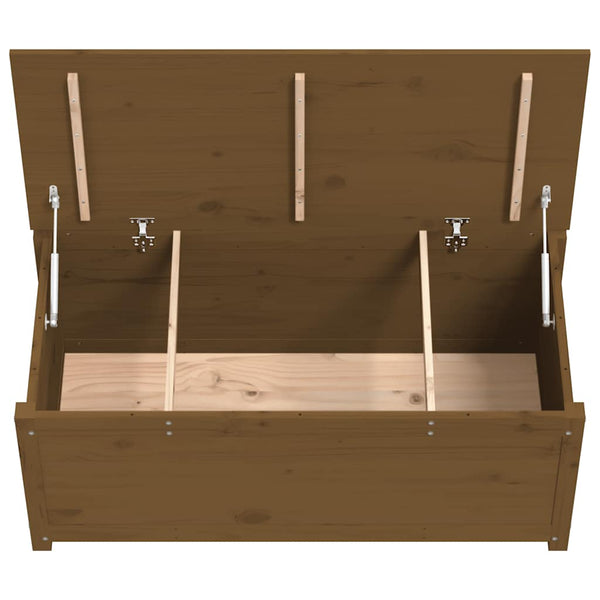 Honigbraune Kiefer Massivholz Truhe 110 cm