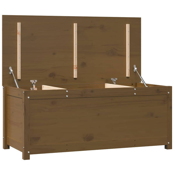 Honigbraune Kiefer Massivholz Truhe 110 cm