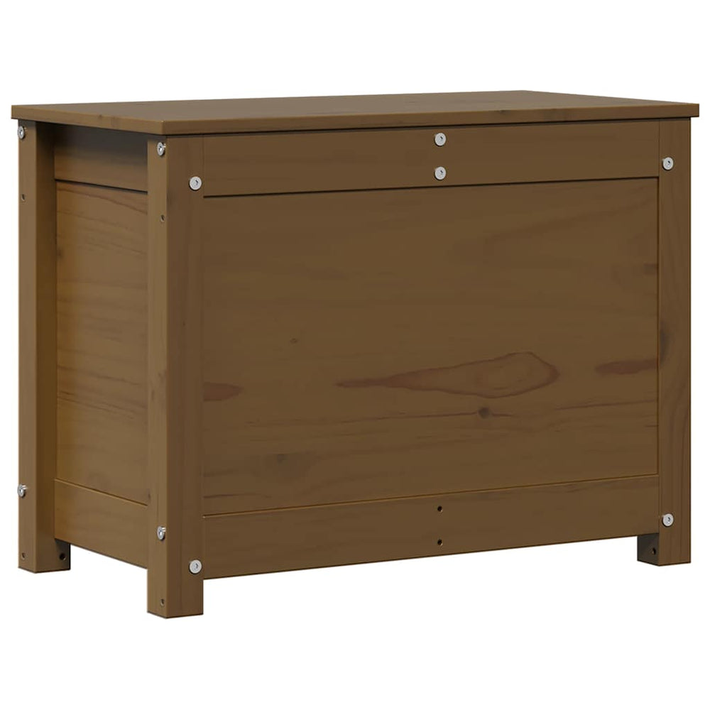 Truhe Honigbraun Kiefer Massivholz 60cm