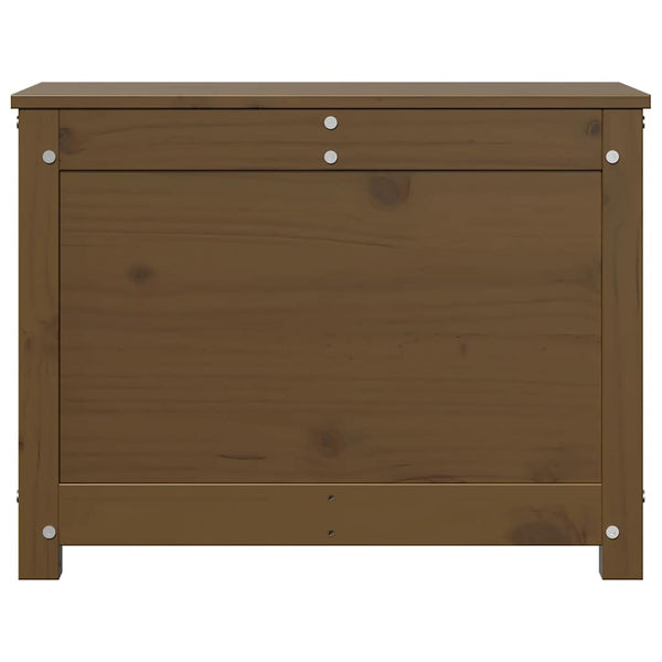 Truhe Honigbraun Kiefer Massivholz 60cm