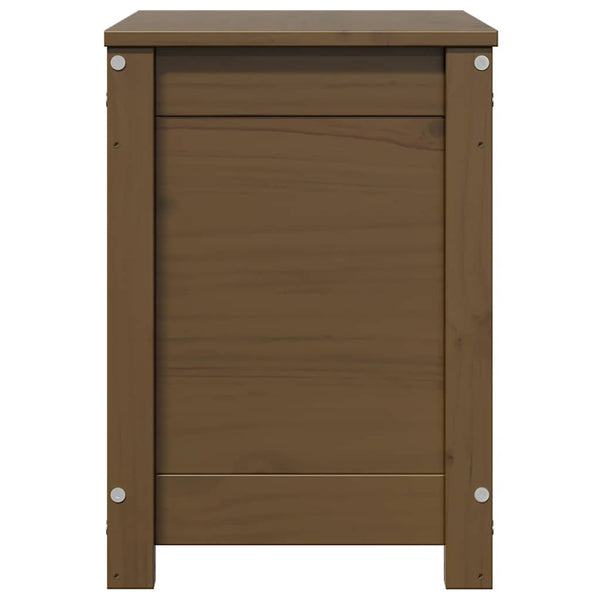 Truhe Honigbraun Kiefer Massivholz 60cm