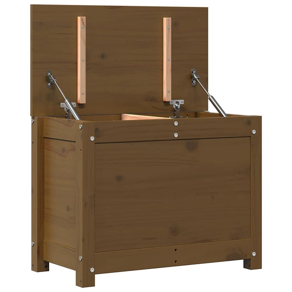 Truhe Honigbraun Kiefer Massivholz 60cm