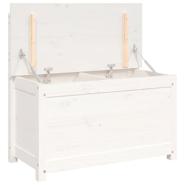 Weiße Sitzbank Kiefer Massivholz 80 cm