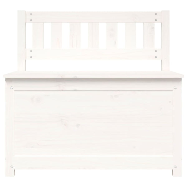 Weiße Sitzbank Kiefer Massivholz 80 cm