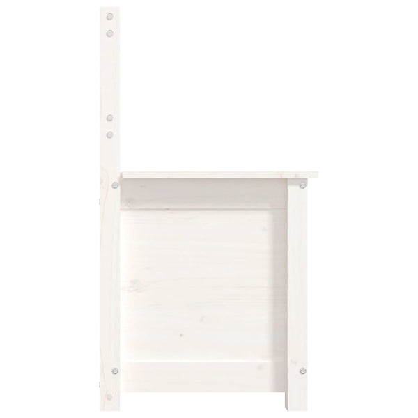 Weiße Sitzbank Kiefer Massivholz 80 cm