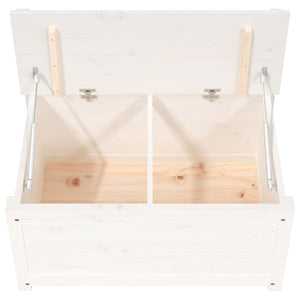 Weiße Sitzbank Kiefer Massivholz 80 cm