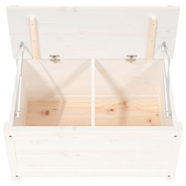 Weiße Sitzbank Kiefer Massivholz 80 cm
