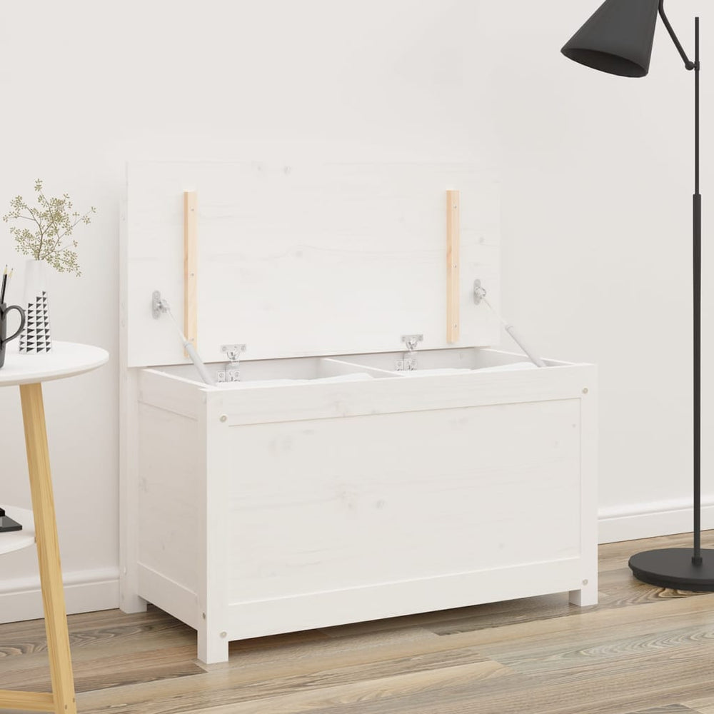 Weiße Sitzbank Kiefer Massivholz 80 cm