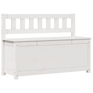 Weiße Sitzbank Kiefer Massivholz 110 cm