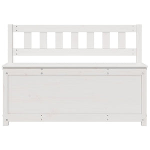Weiße Sitzbank Kiefer Massivholz 110 cm