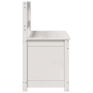 Weiße Sitzbank Kiefer Massivholz 110 cm