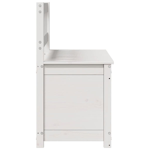 Weiße Sitzbank Kiefer Massivholz 110 cm