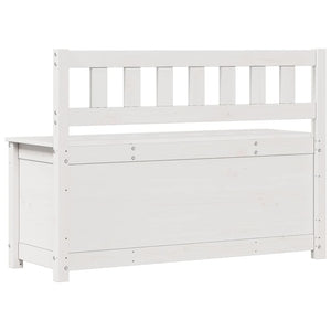 Weiße Sitzbank Kiefer Massivholz 110 cm